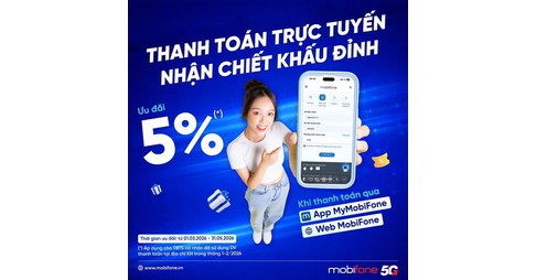 Thanh toán trực tuyến nhận chiết khấu cực hời cùng MobiFone